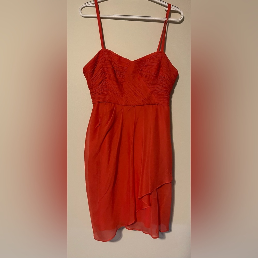 J. Crew Red 100% Silk Dress